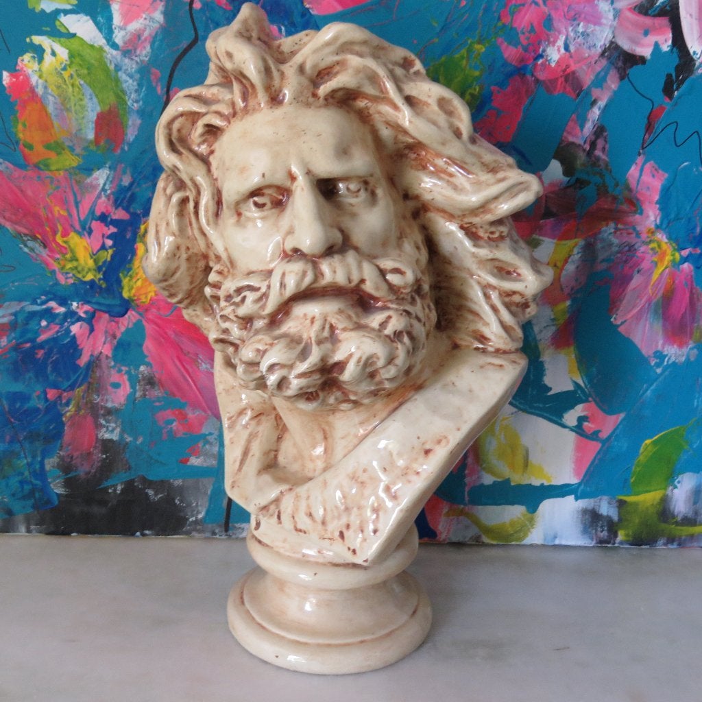 Tête d'un Gaulois François Rude 1930-50, Enlèvement ou Envoi, Émaillé, Buste, Multicolore