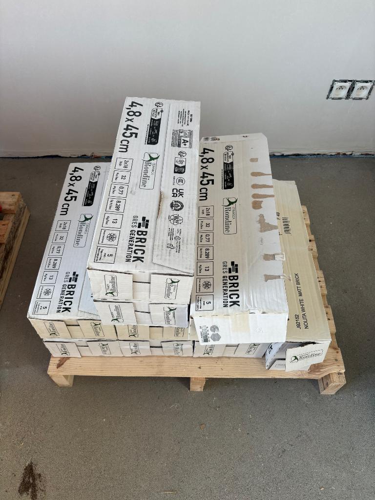 Wandtegels Nolita white Matt brick Impermo, Ophalen, Wandtegels