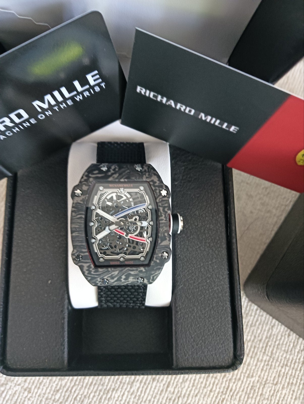 Richard Mille RM67-02 super licht en dun met doos, Ophalen of Verzenden