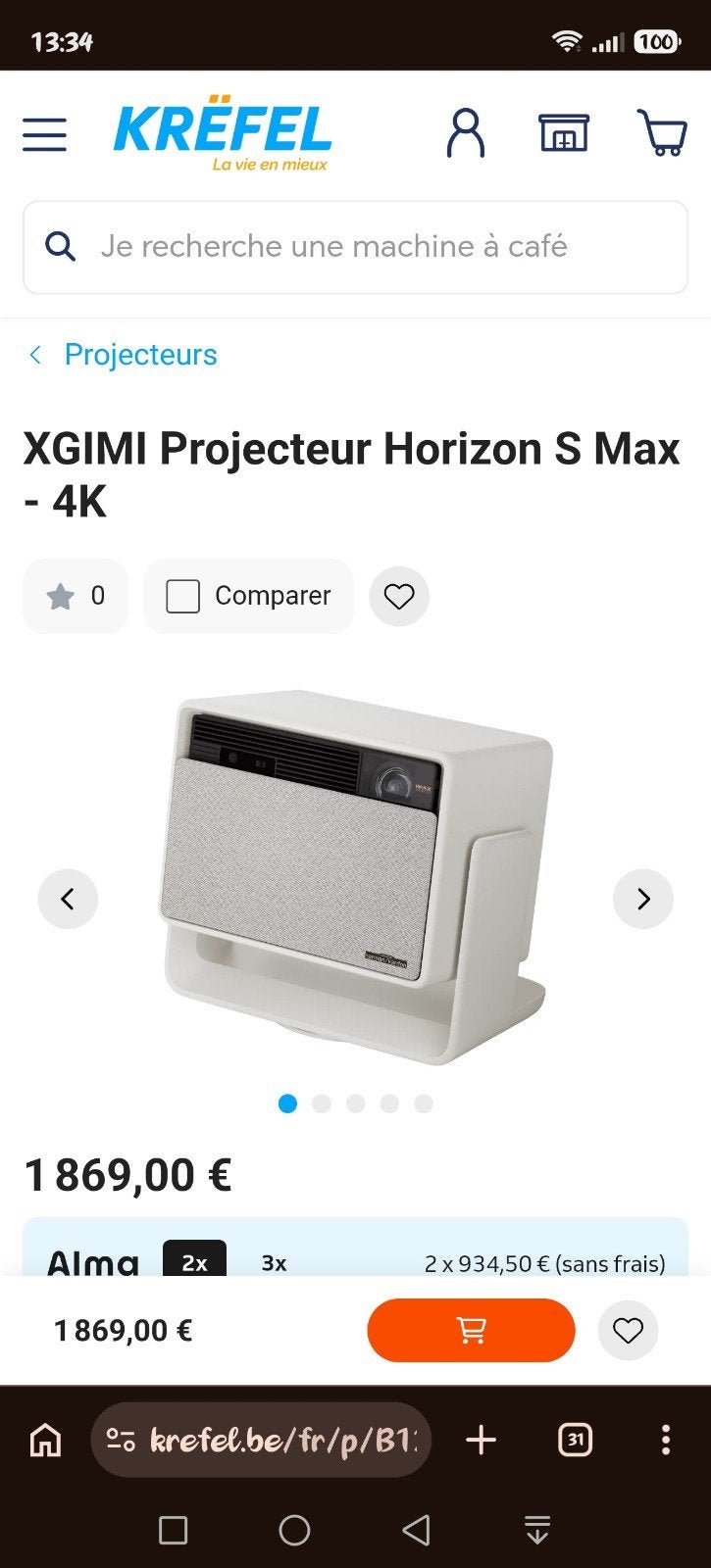xgimi horizon 10 pro, TV, Hi-fi & Vidéo, Xgimi, Comme neuf, Enlèvement, Ultra HD (4K)
