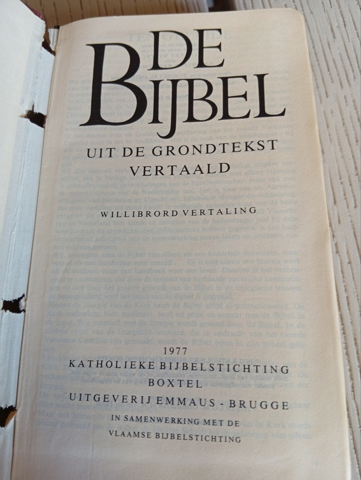 de Bijbel, Enlèvement ou Envoi