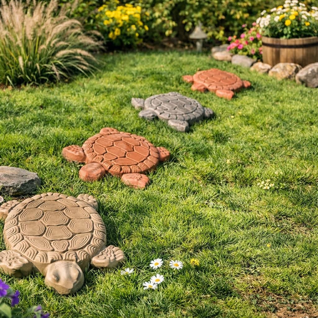Pas japonais tortue – Décoration de jardin originale