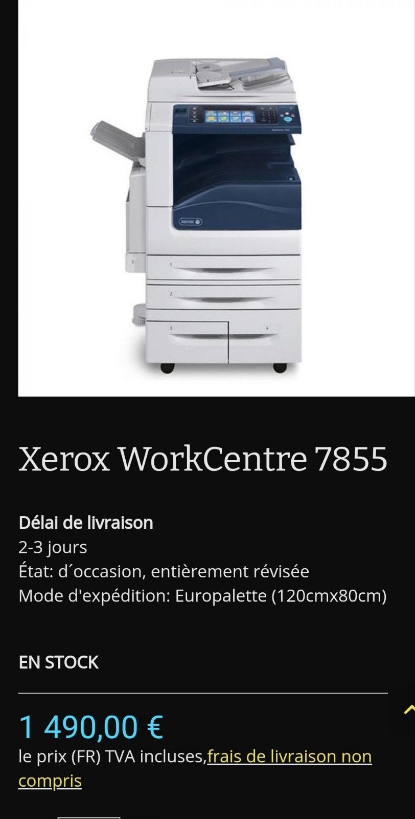 Xerox WorkCentre 7855, Computers en Software, Printers, Ophalen, Draadloos, Gebruikt, All-in-one