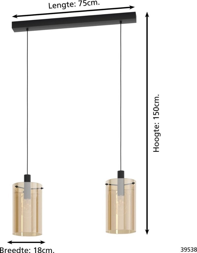 lampe suspendue, Comme neuf, Enlèvement, E27 (grand), Verre
