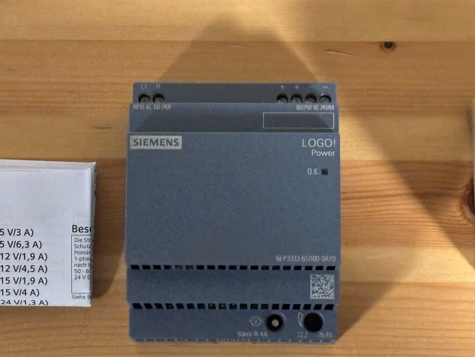 Siemens LOGO!Power 24V / 4A – Nieuw/ongebruikt, Enlèvement, Comme neuf