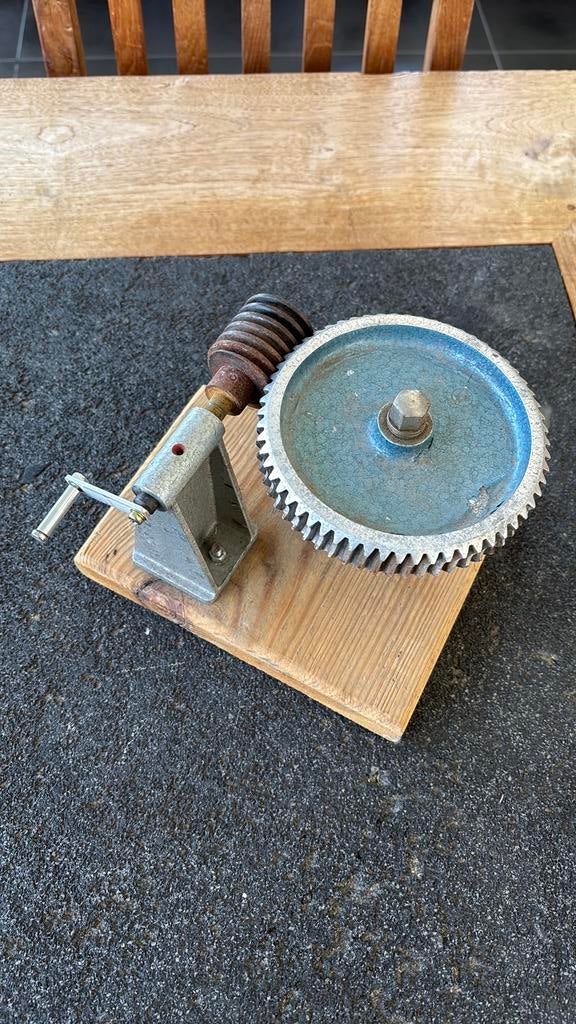Vintage didactisch model wormwieloverbrenging met hendel, Ophalen of Verzenden
