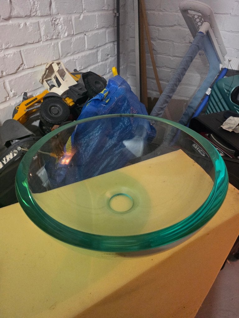 lavabo rond en verre trempé, Enlèvement ou Envoi, Neuf, Verre, Lavabo