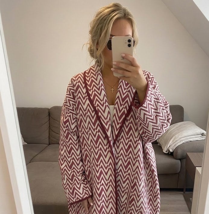 Jacquard jas van La Redoute maat 44, Kleding | Dames, Verzenden, La redoute, Maat 42/44 (L), Zo goed als nieuw