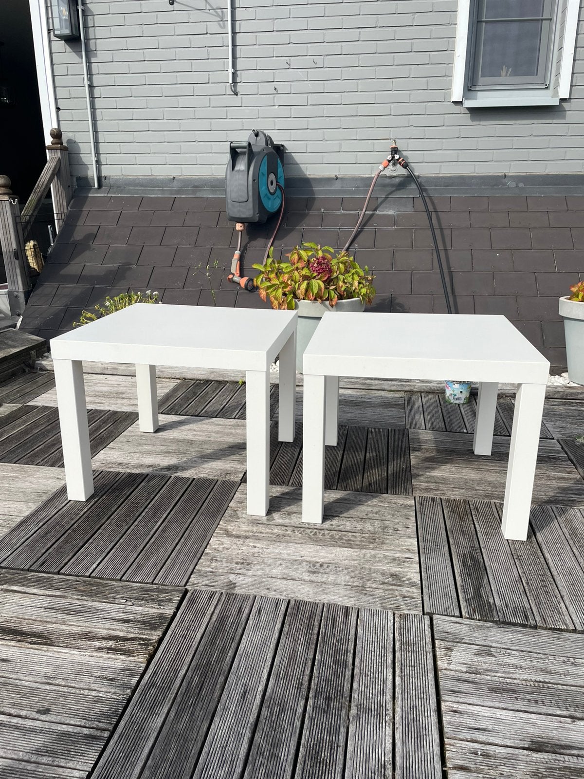 2x IKEA LACK tafeltje (wit, 55x55 cm) - Zo goed als nieuw, Ophalen, Zo goed als nieuw