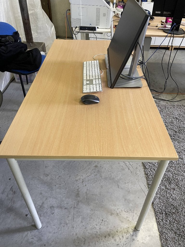 Table en bois clair / Lichte houten tafel, Synthétique, Enlèvement, Utilisé, 75 cm ou plus