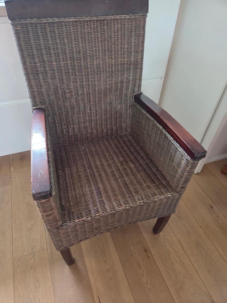 Stoelen riet, Ophalen, Bruin, Hout, Vijf, Zes of meer stoelen