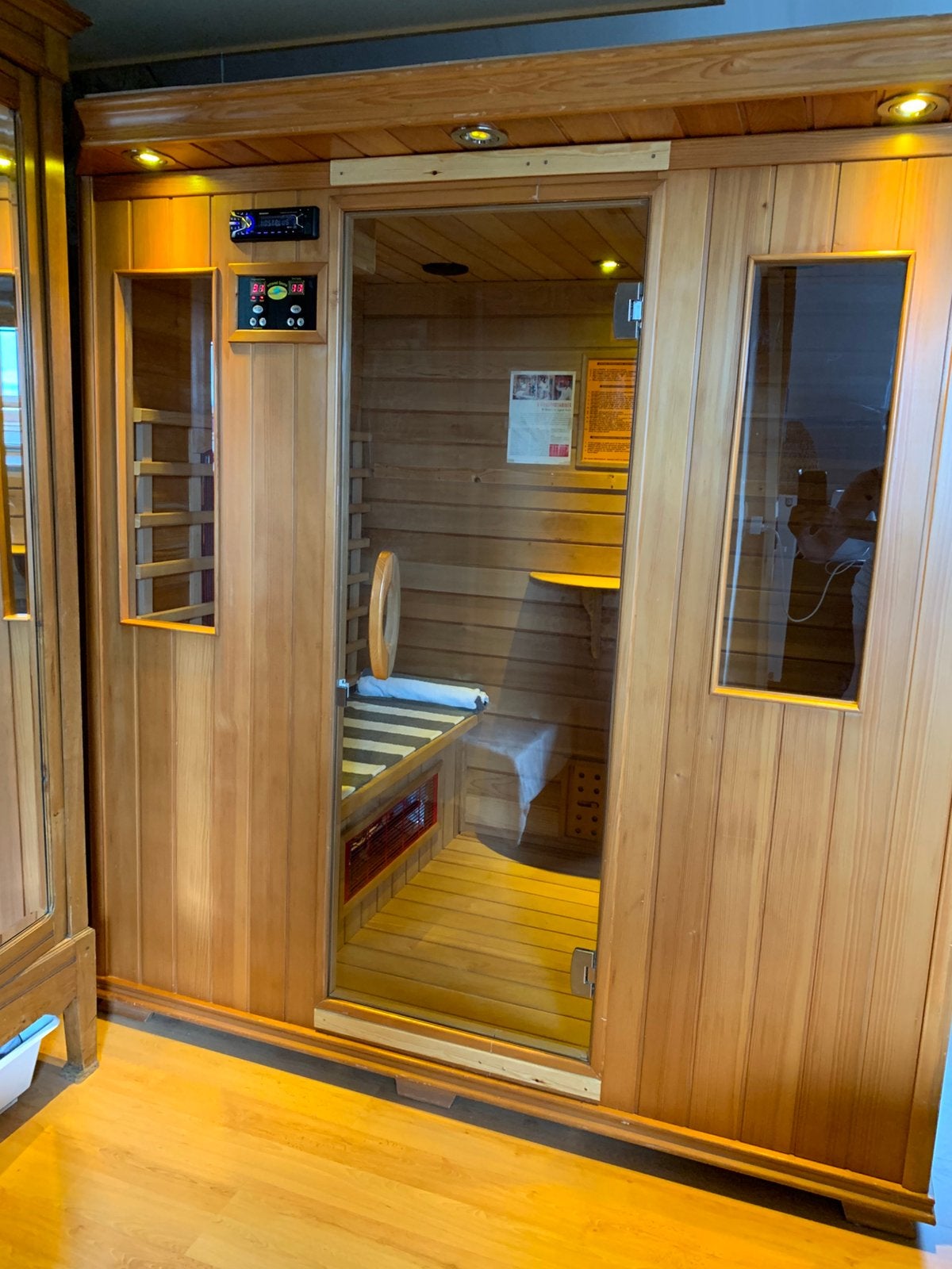 Infra-rood sauna voor 4 personen / vitaluxe, Enlèvement, Comme neuf, Infrarouge, Sauna complet
