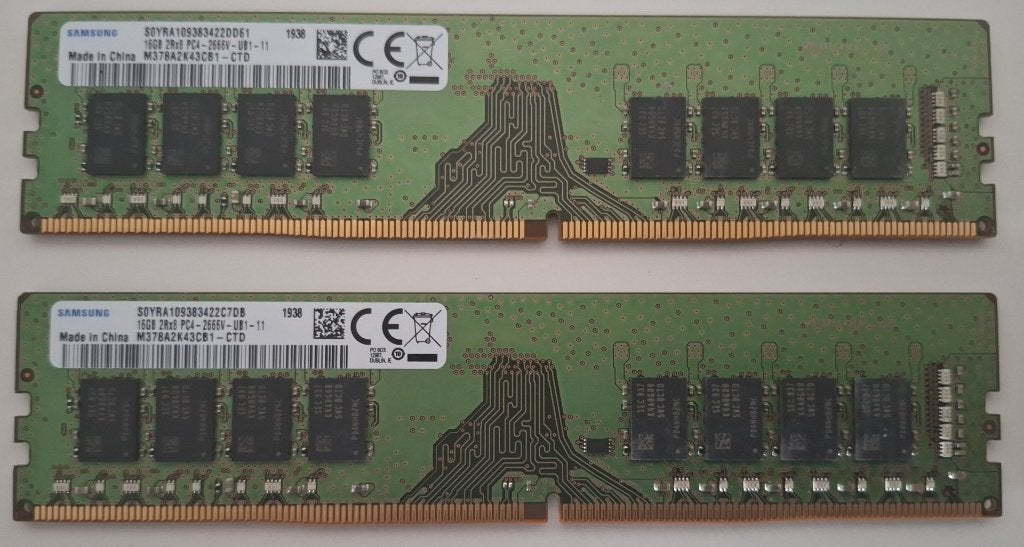 32gb DDR4 kit (2x 16) Pc : 3200 & 2666 (ook per stuk 1x16gb), Computers en Software, 32 GB, DDR4, Info@retrogamed.be, RetroGamed