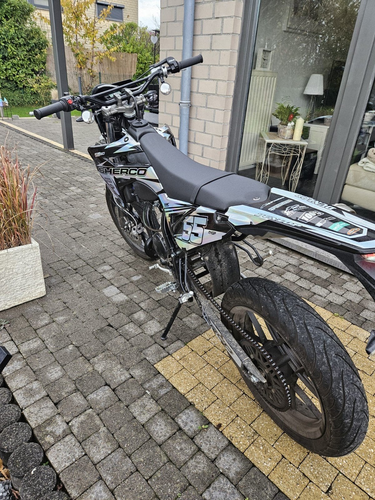 Sherco brommer 50cc, Fietsen en Brommers, 6 versnellingen, Zo goed als nieuw, 50 cc, Ophalen