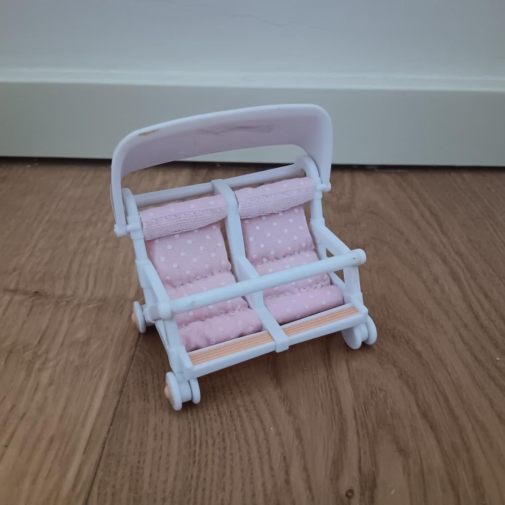 Sylvanian- poussette double (4533), Enlèvement, Utilisé, Accessoires
