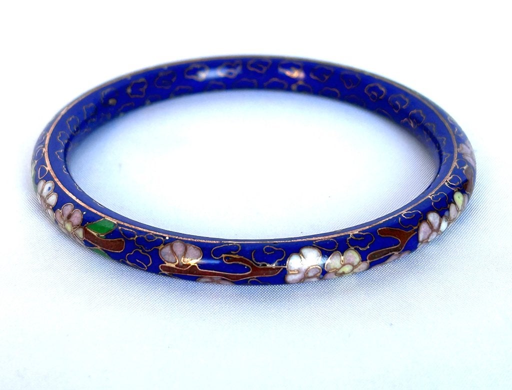 chinees emaille cloisonné koper armband koningsblauw, Ophalen of Verzenden