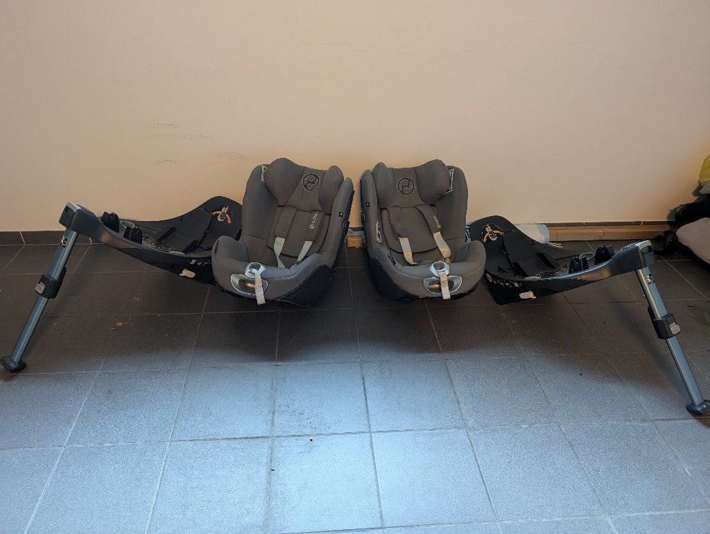 Autostoel met isofix cybex (draagbare stoel+ stoel 1/2), Verstelbare rugleuning, Gebruikt, 0 t/m 18 kg, Isofix