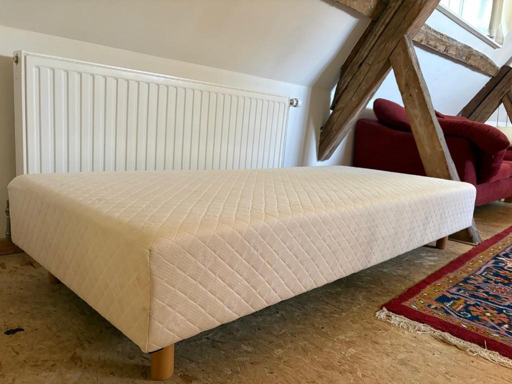 Boxspring 90 x 200 Enkel bed, Ophalen, Gebruikt, 90 cm, Eenpersoons