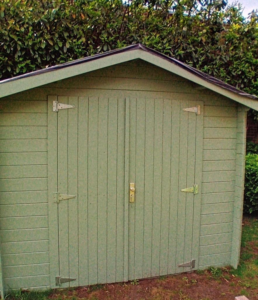 Tuinhuis ca 2,5 x 2,5 - 19mm - als nieuw!, Tuin en Terras, Tuinhuizen, Tuinhuis, Hout, 1 raam, Ophalen