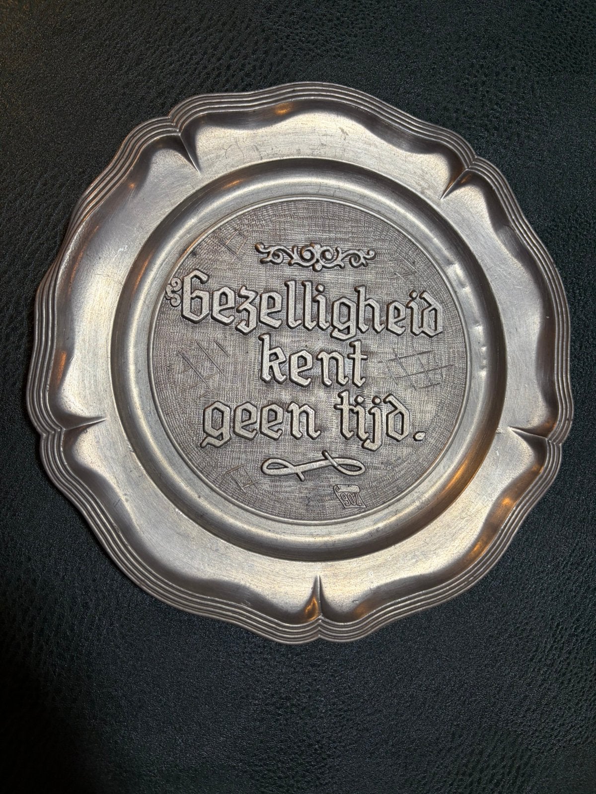 Grand plat en étain 92 % – Ø 28 cm – 646 g, Enlèvement ou Envoi