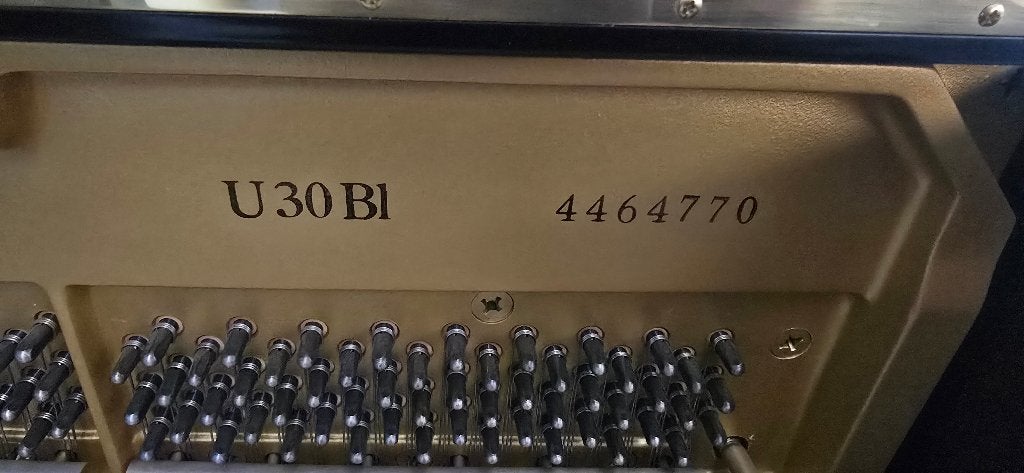 piano Yamaha U30BL, Zwart, Ophalen of Verzenden, Zo goed als nieuw, Piano