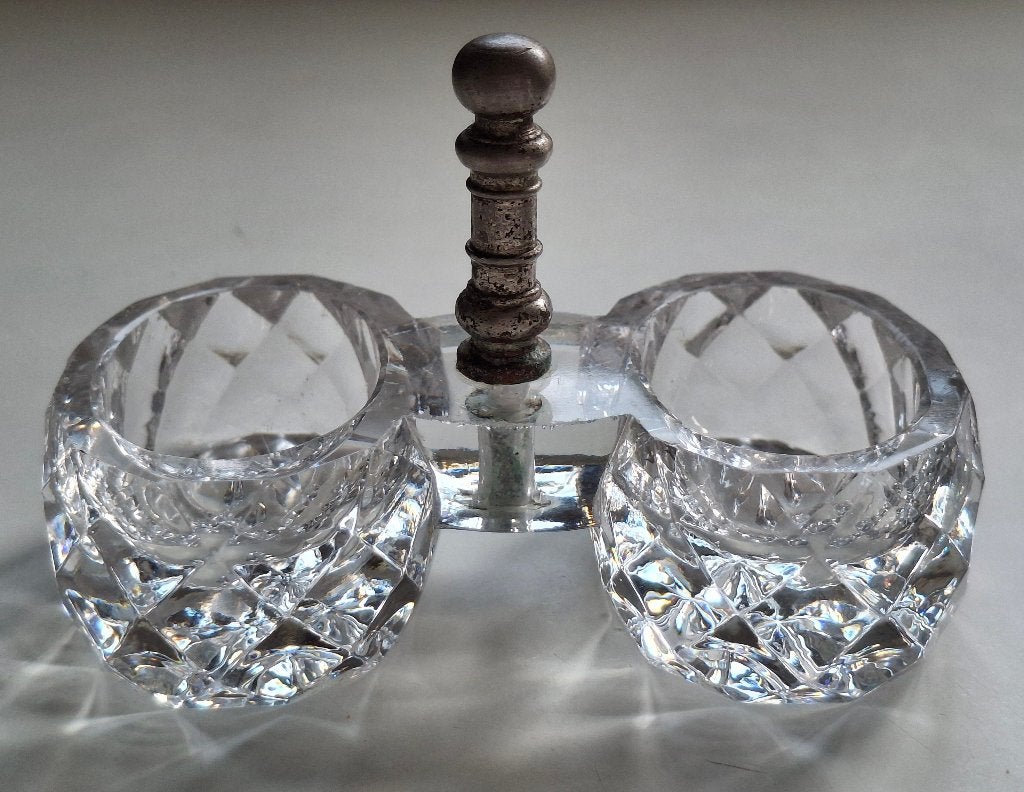 Antiek Baccarat kristallen peper- en zoutsetje, Antiek en Kunst, Ophalen of Verzenden