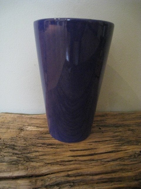 Vase en pierre violette, intérieur et extérieur émaillés, Enlèvement