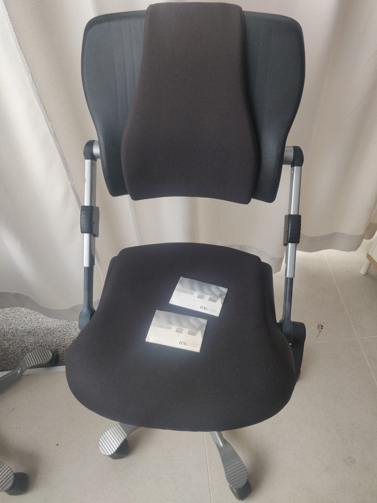 Chaises Ergonomiques HÅG H03, Ergonomique, Utilisé, Noir, Chaise de bureau