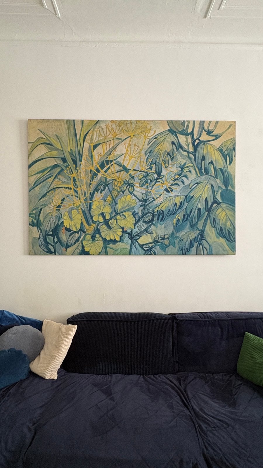 Groot vintage retro jaren 67 schilderij decoratie, Ophalen