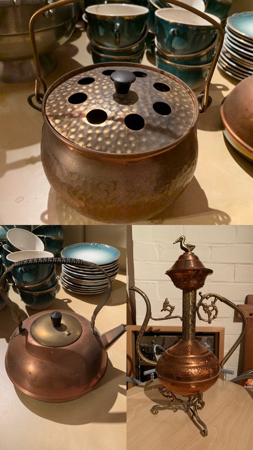 Lot de 4 objets en cuivre, Antiquités & Art, Enlèvement, Cuivre