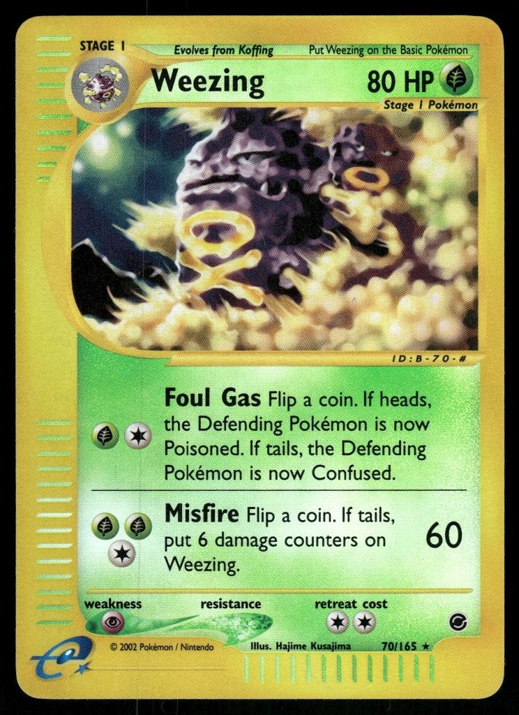 Weezing 70/165 - Expedition Base Set (Reverse Holo (NM), Hobby en Vrije tijd, Verzamelkaartspellen | Pokémon, Verzenden, Gebruikt