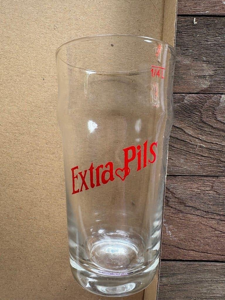Extra Pils (Piedboeuf) - 1/4L, Collections, Marques de bière, Utilisé, Verre ou Verres, Autres marques, Enlèvement ou Envoi