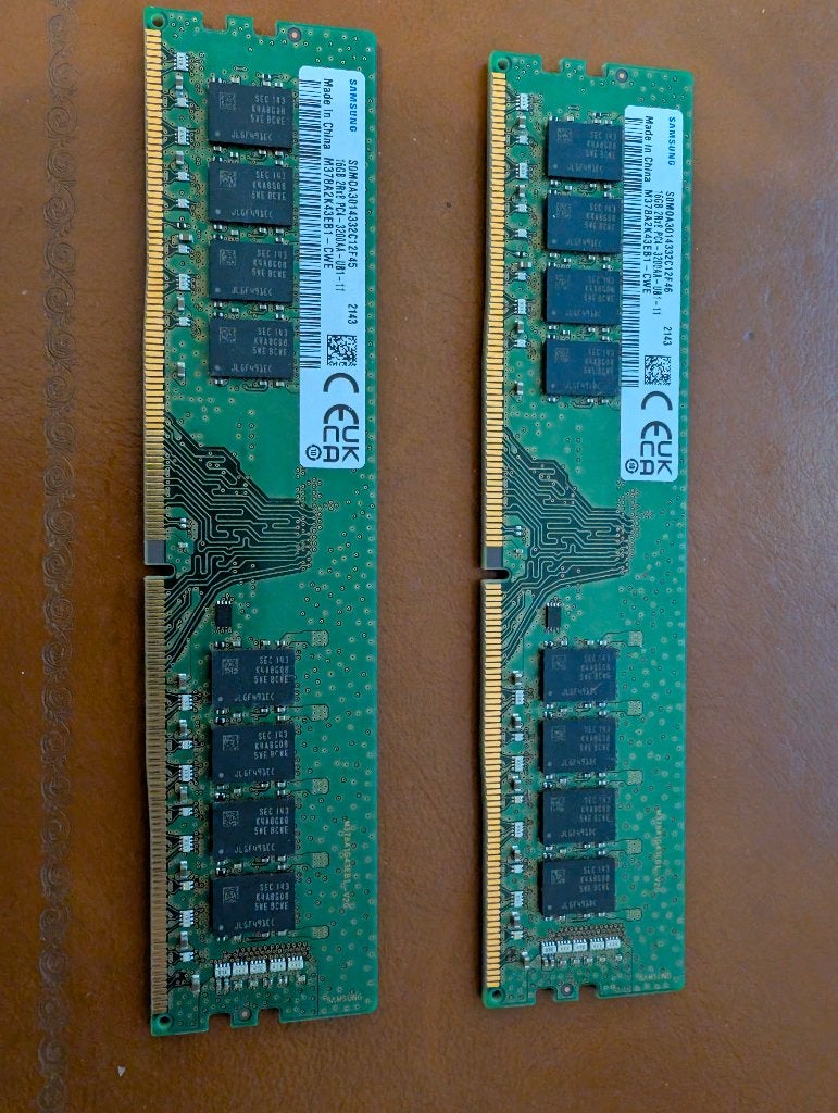 ram ddr4 3200 MHz 32 GB (2* 16 GB), Computers en Software, RAM geheugen, Gebruikt, 32 GB, DDR4, Ophalen of Verzenden