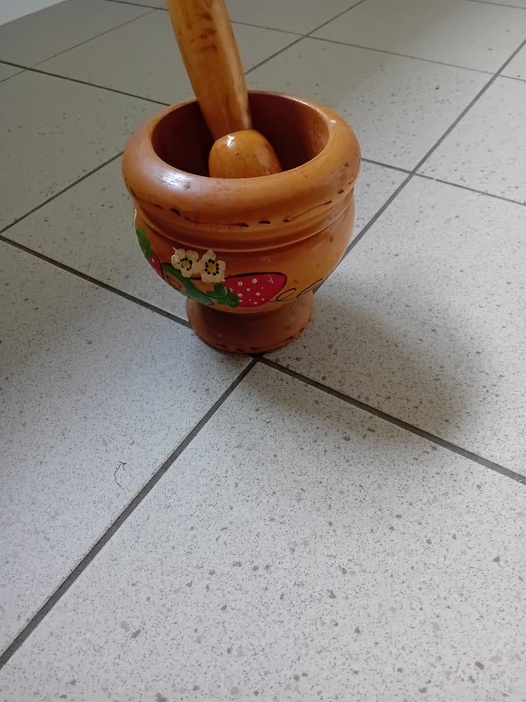 Houten vijzel, Ophalen