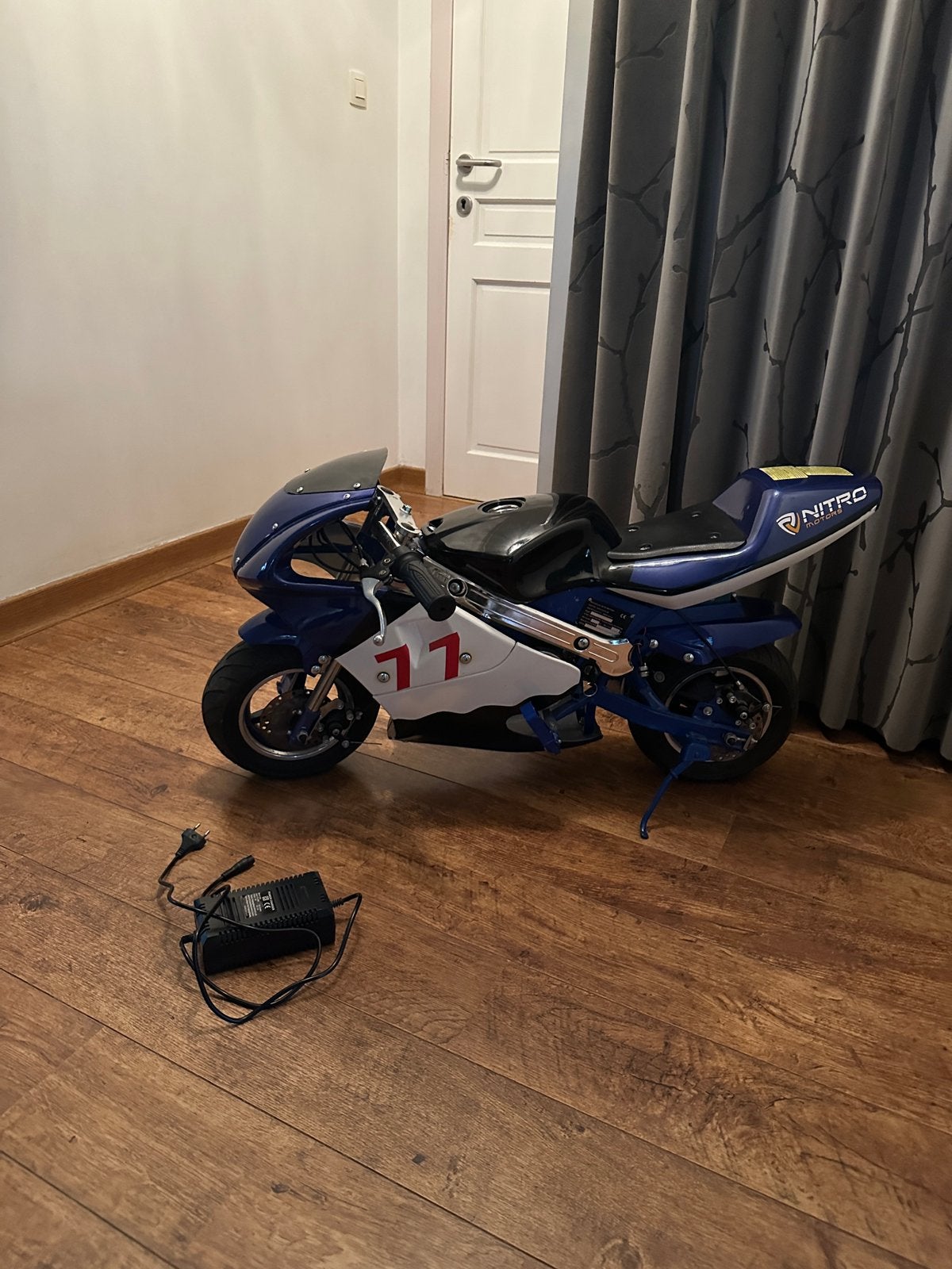Elektrische Pocketbike 800W pocket bike mini bike blauw, Fietsen en Brommers, Minibikes, Midibikes en Pitbikes, Gebruikt, Ophalen