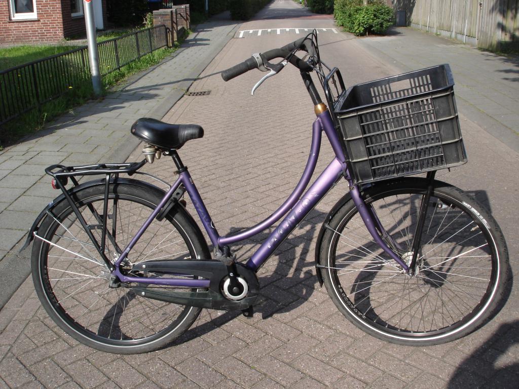 Batavus cargo 24/7 damesfiets - paars, Fietsen en Brommers, Fietsen | Dames | Omafietsen, Ophalen, Gebruikt, Versnellingen, 50 tot 53 cm