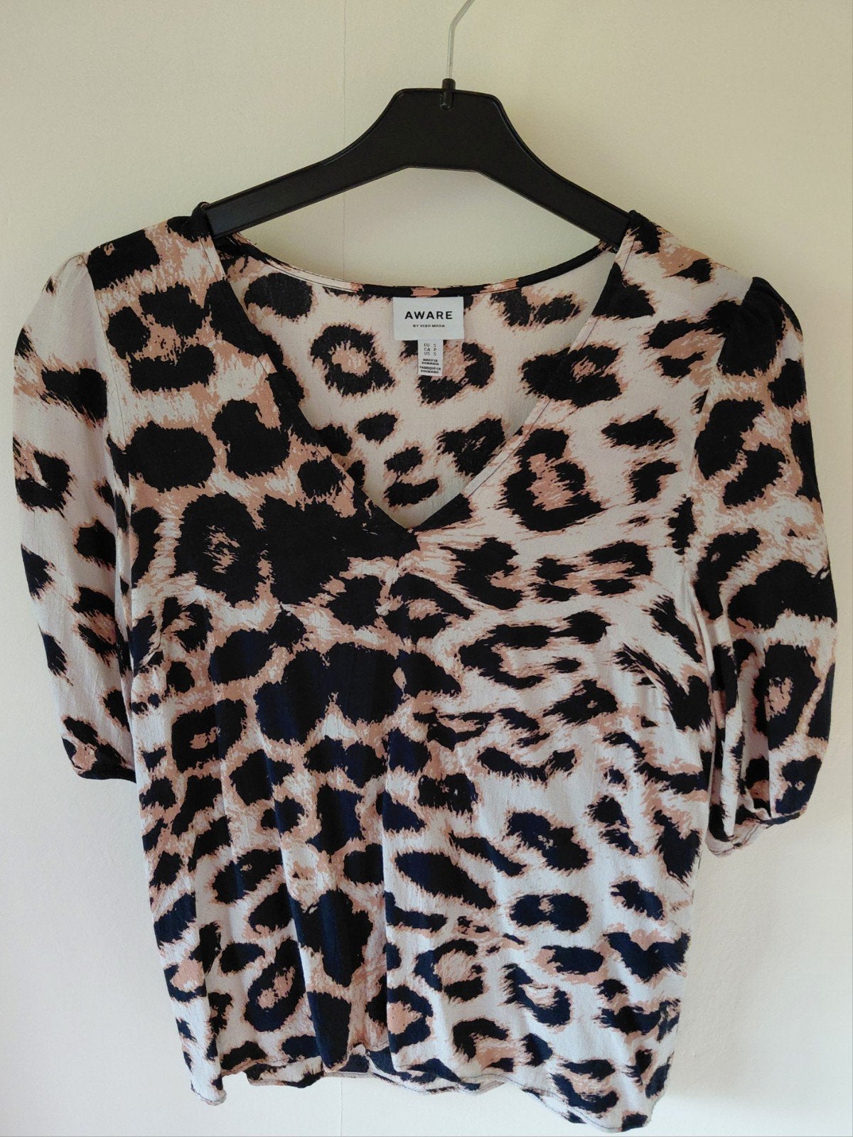 Blouse Aware by Vero Moda, luipaardprint, small (S), Ophalen