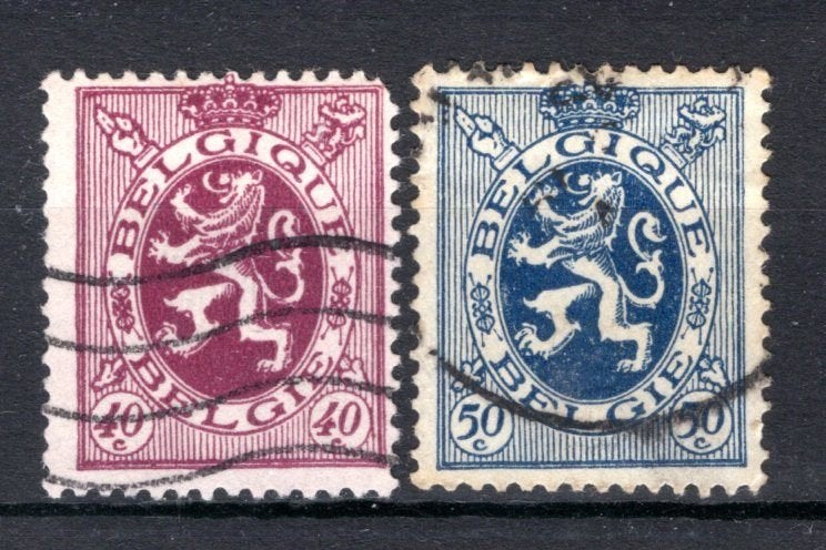 284/285 gestempeld 1929 - Heraldieke leeuw, Postzegels en Munten, Postzegels | Europa | België, Verzenden, Gestempeld, Gestempeld