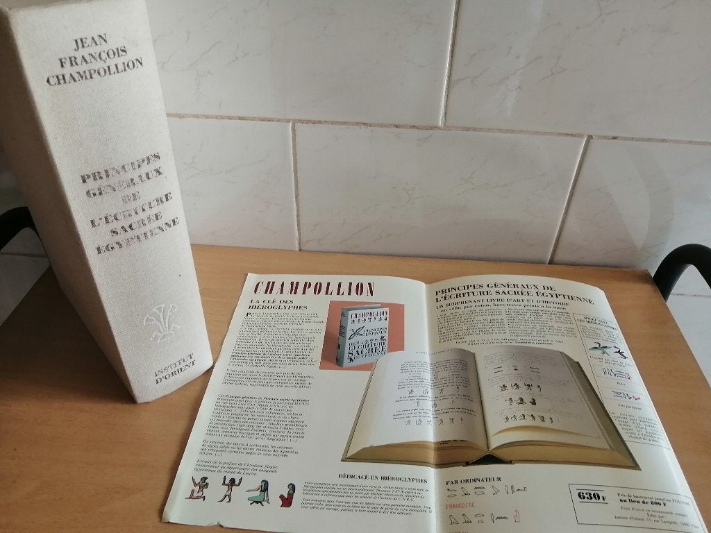 Principes de l'écriture sacrée égyptienne par Champollion, Enlèvement ou Envoi