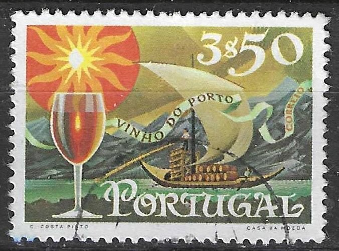 Portugal 1970 - Yvert 1099 - Wijn uit Porto (ST), Postzegels en Munten, Postzegels | Europa | Overig, Verzenden, Portugal, Gestempeld