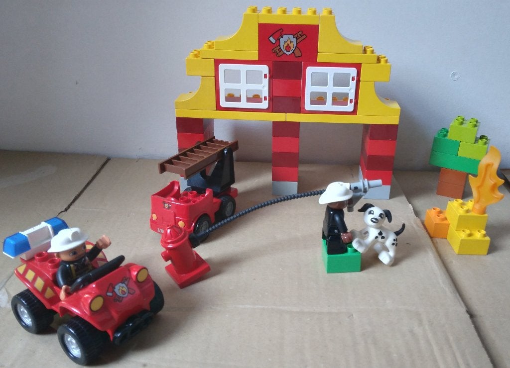My First Lego Duplo Fire Station - Duplo (Town) #6138 (2011), Ensemble complet, Enlèvement, Utilisé, Duplo