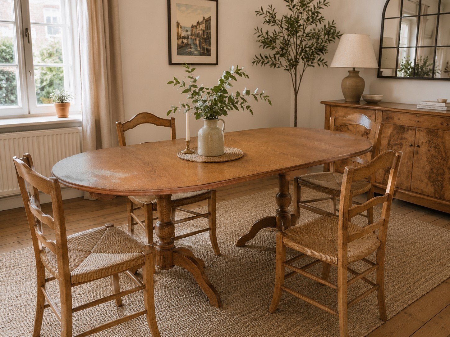 Table ovale en bois, Enlèvement, Utilisé