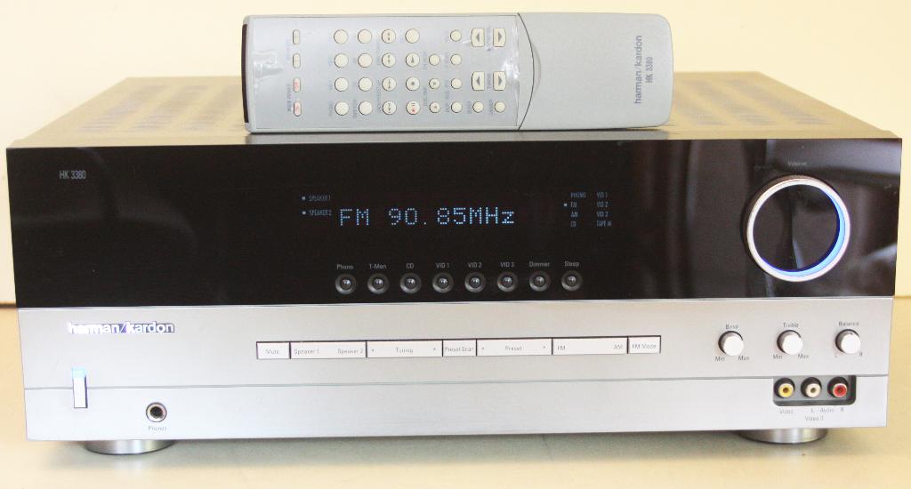 Harman Kardon HK 3380 Versterker Receiver Met Afstandsbd, Enlèvement ou Envoi, Comme neuf, Stéréo, 120 watts ou plus