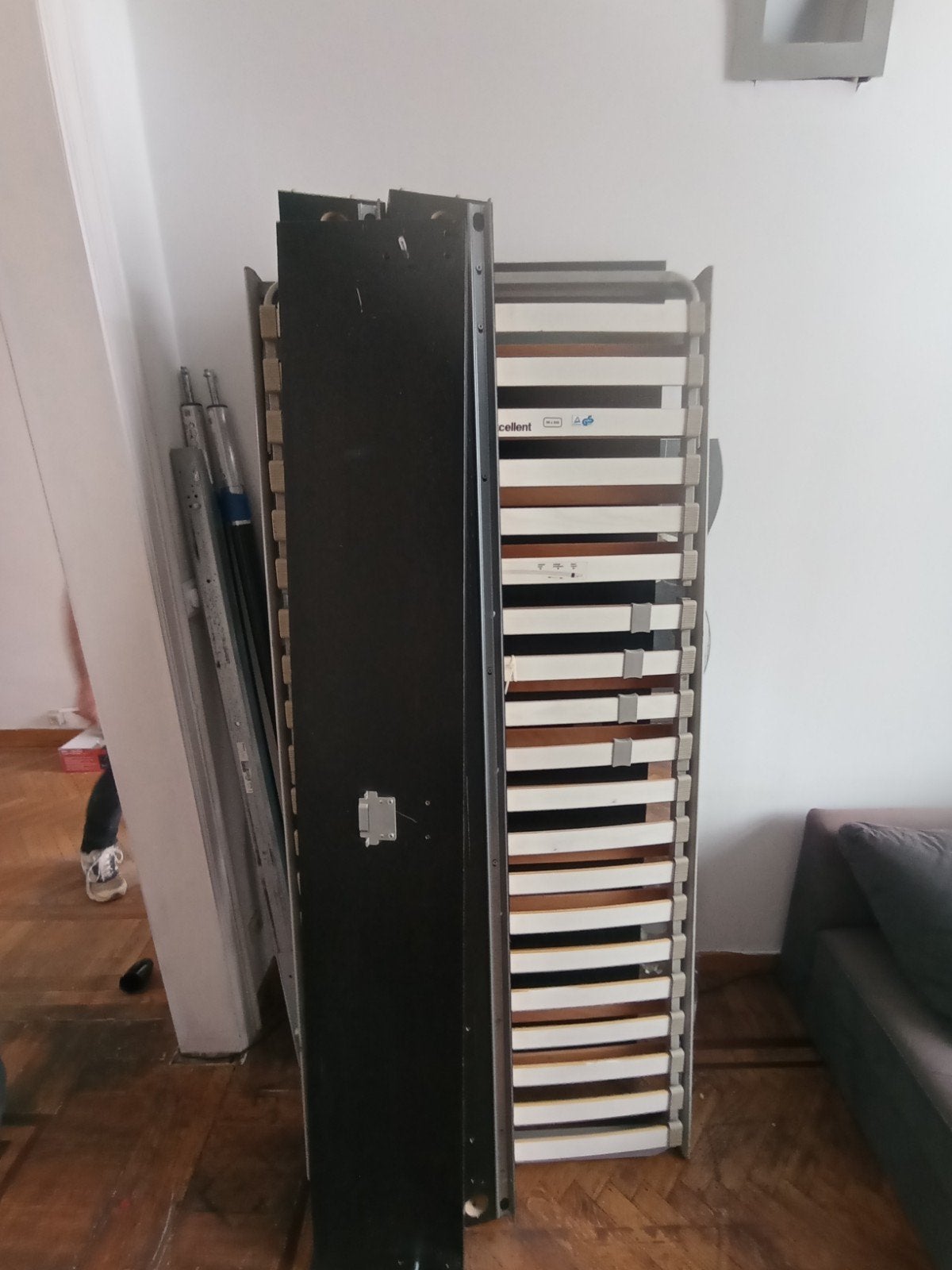 Ikea bed 1m80 zwart + lattoflexen, Huis en Inrichting, Ophalen