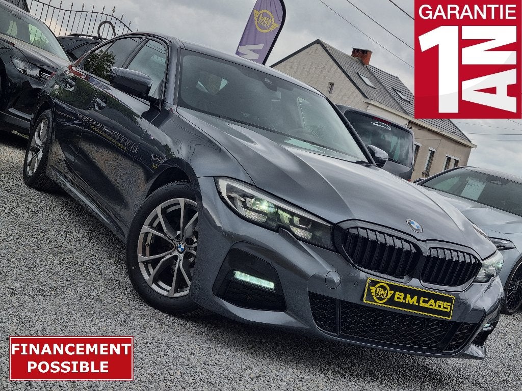 BMW 318 dA PACK M CUIR-LED-COCKPIT-CLIM-PDC-JANTES-FULL OP, Argent ou Gris, Achat, Euro 6, Entreprise