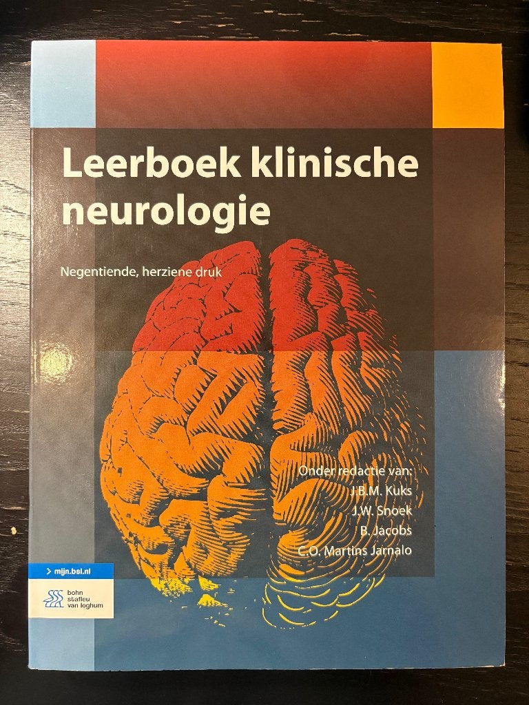 Leerboek klinische neurologie, Boeken, Ophalen, Zo goed als nieuw, Hoger Onderwijs, J.B.M. Kuks, J.W. Snoek, B. Jacobs, C.O. Martins Jarnalo