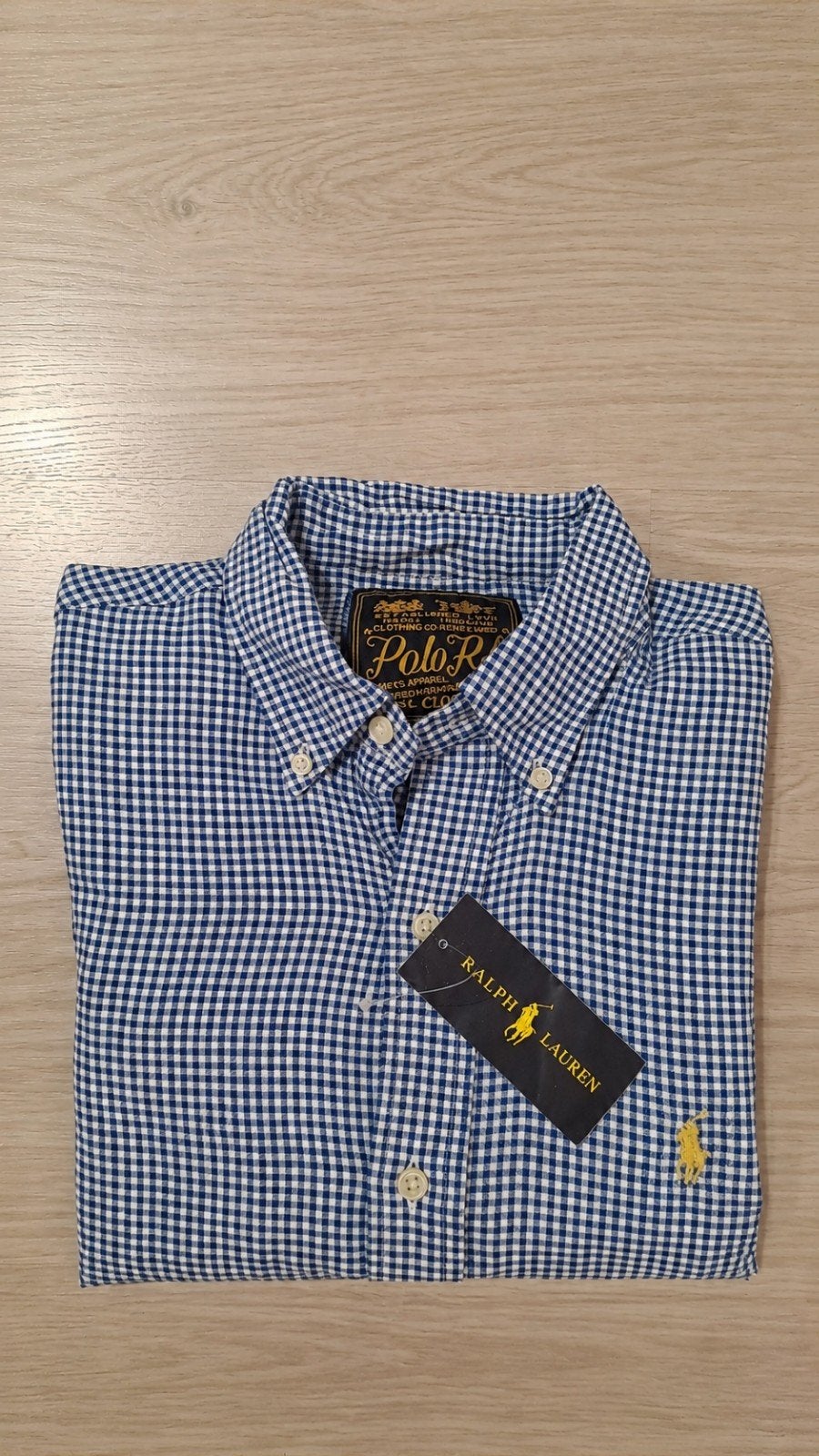 hemd ralph lauren korte mouwen, Ophalen of Verzenden, Nieuw, Blauw, Ralph Lauren