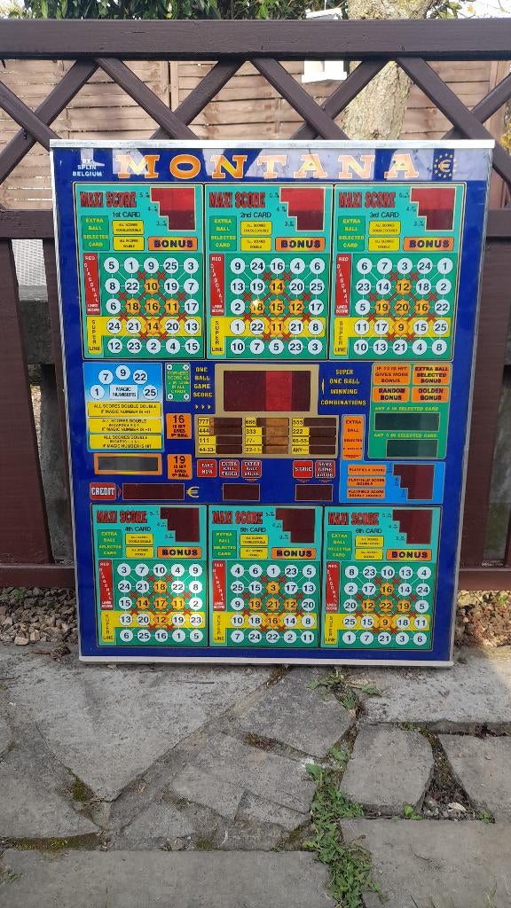 Vitre bingo Montana, Ophalen, Gebruikt