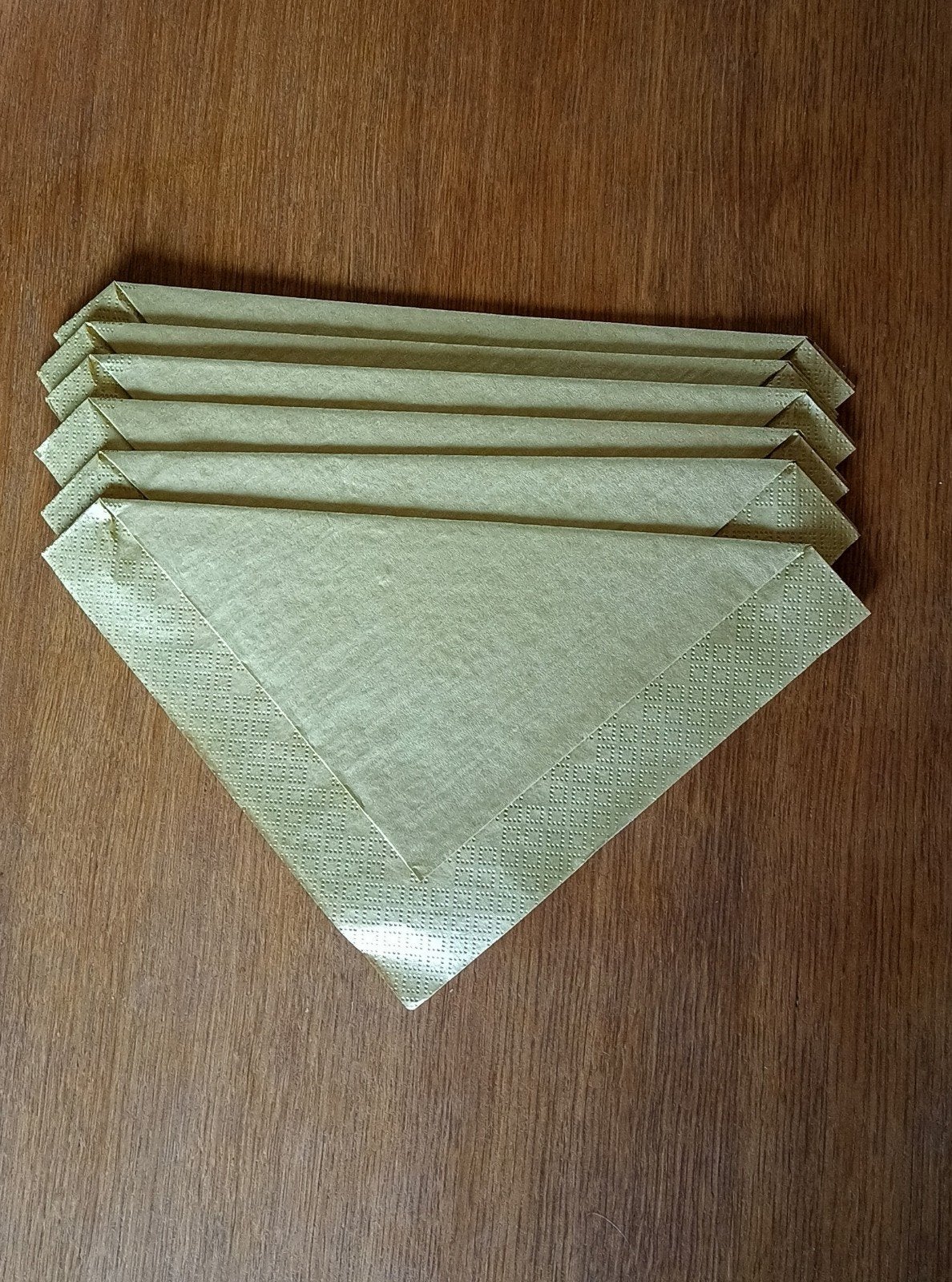 serviettes dorées, Comme neuf, Carré, Moins de 50 cm, Moins de 100 cm
