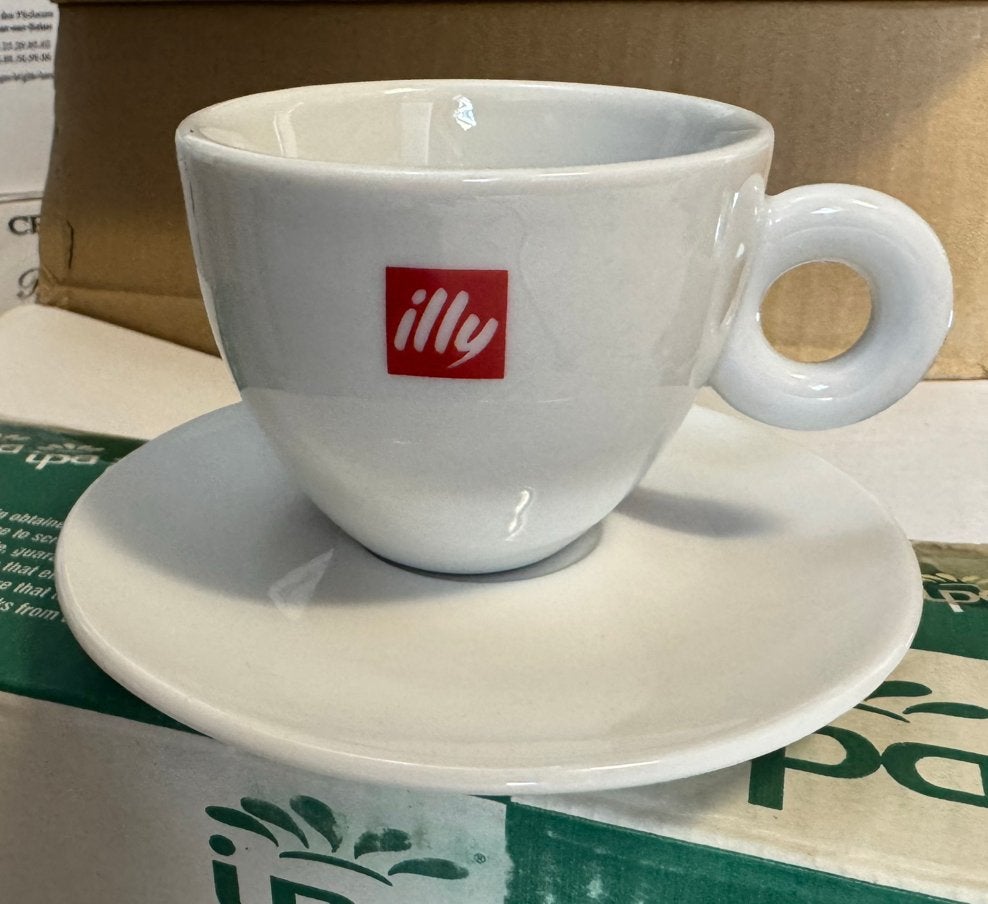 Illy koffietas + schoteltje (6 stuks), Nieuw, Ophalen of Verzenden, Illy, Kop(pen) en/of Schotel(s)
